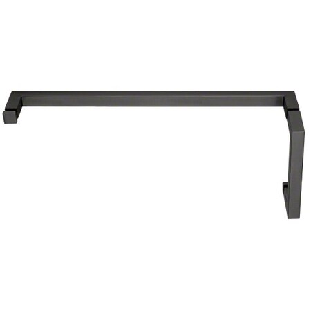 Cr Laurence Matte Black -in SQ-in Series Combination 6-in Pull Handle 24-in Towel Bar SQ6X24MBL